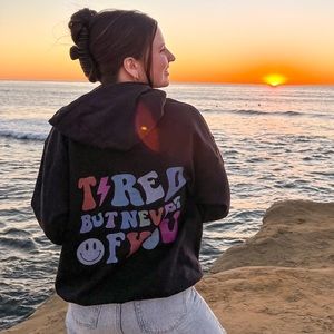 Trendy Black graphic Hoodie